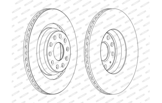 Bromsskiva PREMIER Coat+ disc DDF1503C Ferodo