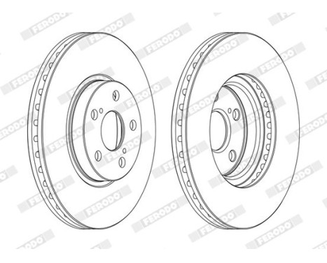 Bromsskiva PREMIER Coat+ disc DDF1508C Ferodo, bild 2