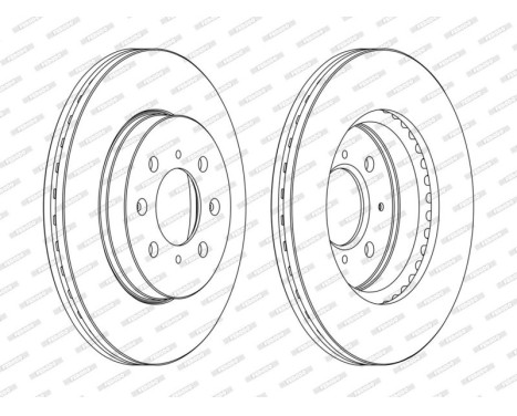 Bromsskiva PREMIER Coat+ disc DDF1510C Ferodo