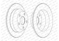 Bromsskiva PREMIER Coat+ disc DDF1553C Ferodo