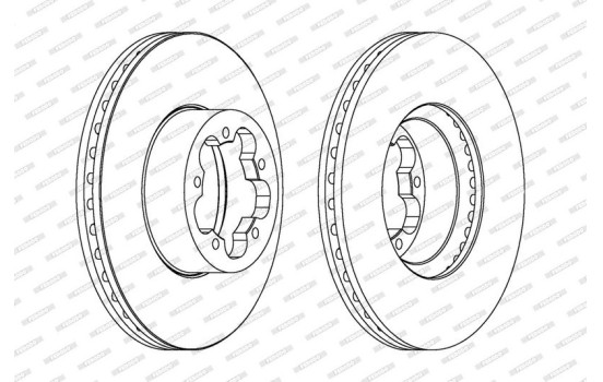Bromsskiva PREMIER Coat+ disc DDF1555C Ferodo