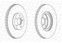 Bromsskiva PREMIER Coat+ disc DDF156C Ferodo