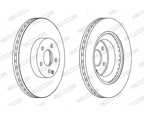 Bromsskiva PREMIER Coat+ disc DDF1595C-1 Ferodo, bild 2