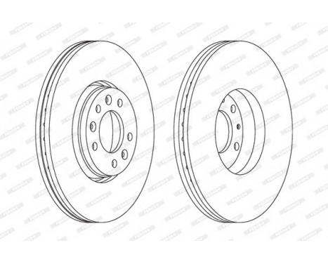 Bromsskiva PREMIER Coat+ disc DDF1615C Ferodo