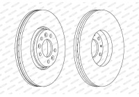 Bromsskiva PREMIER Coat+ disc DDF1615C Ferodo