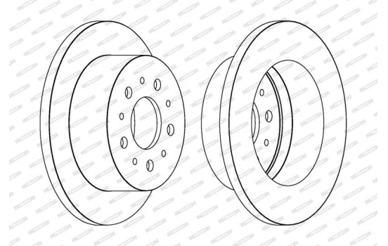 Bromsskiva PREMIER Coat+ disc DDF1653C Ferodo