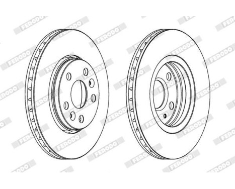 Bromsskiva PREMIER Coat+ disc DDF1733C Ferodo