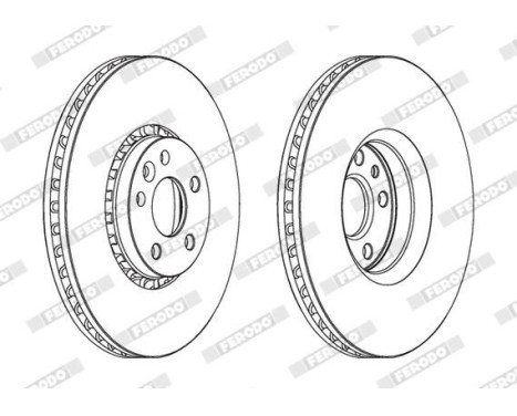 Bromsskiva PREMIER Coat+ disc DDF1801C-1 Ferodo, bild 2