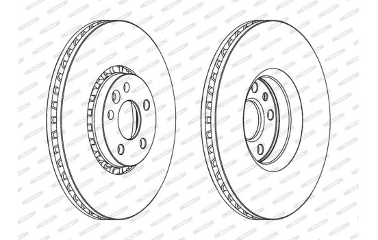 Bromsskiva PREMIER Coat+ disc DDF1801C-1 Ferodo, bild 2
