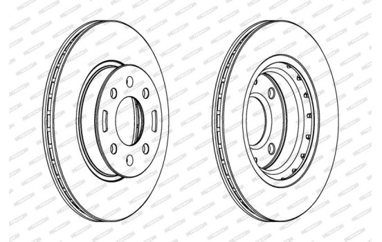 Bromsskiva PREMIER Coat+ disc DDF1840C Ferodo, bild 2
