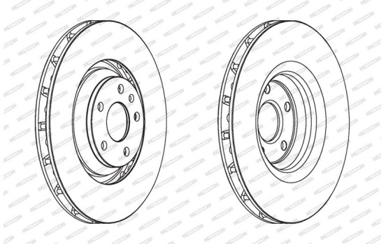 Bromsskiva PREMIER Coat+ disc DDF1847C-1 Ferodo, bild 2