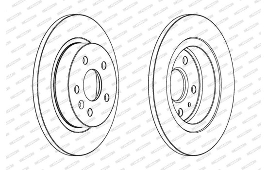 Bromsskiva PREMIER Coat+ disc DDF1872C Ferodo, bild 2