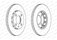 Bromsskiva PREMIER Coat+ disc DDF812C Ferodo