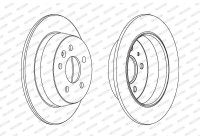 Bromsskiva PREMIER Coat+ disc DDF861C Ferodo