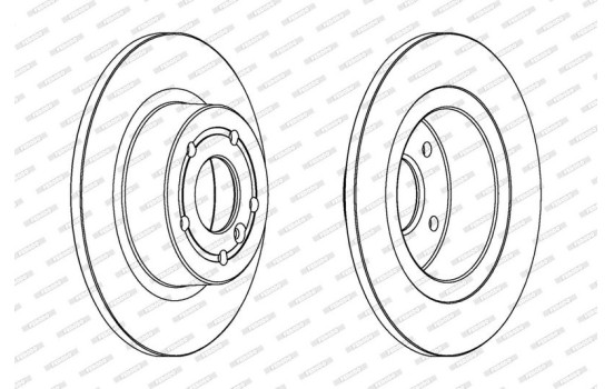 Bromsskiva PREMIER Coat+ disc DDF874C Ferodo, bild 2