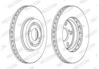 Bromsskiva PREMIER DDF1064C Ferodo