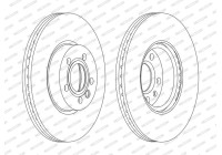 Bromsskiva PREMIER DDF1160C Ferodo