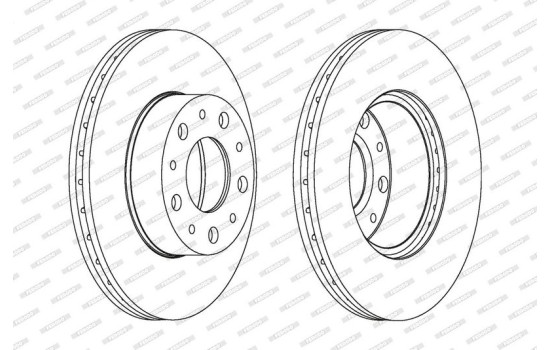 Bromsskiva PREMIER DDF1170 Ferodo, bild 2
