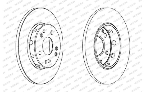 Bromsskiva PREMIER DDF124 Ferodo, bild 2