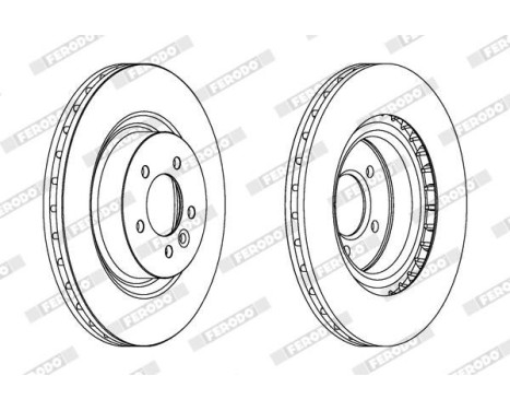 Bromsskiva PREMIER DDF1434C-1 Ferodo, bild 2