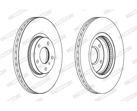 Bromsskiva PREMIER DDF1505C-1 Ferodo, bild 2