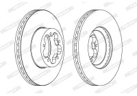 Bromsskiva PREMIER DDF1555 Ferodo