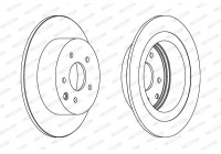 Bromsskiva PREMIER DDF1590 Ferodo