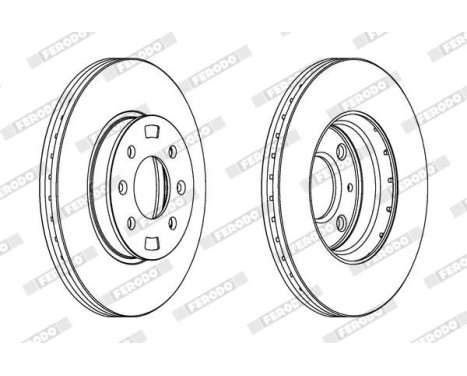 Bromsskiva PREMIER DDF1603 Ferodo, bild 2