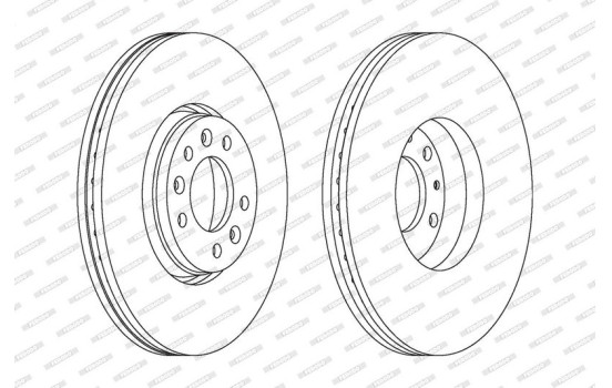 Bromsskiva PREMIER DDF1615 Ferodo, bild 2
