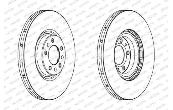 Bromsskiva PREMIER DDF1747C-1 Ferodo, bild 2