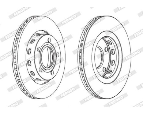 Bromsskiva PREMIER DDF1896C Ferodo, bild 2