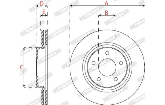 Bromsskiva PREMIER DDF2099C Ferodo, bild 3