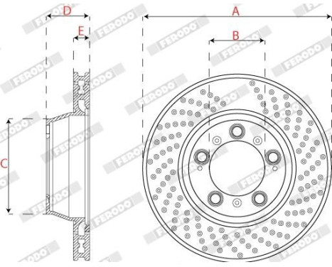 Bromsskiva PREMIER DDF2131LC-1 Ferodo, bild 3