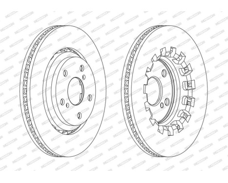 Bromsskiva PREMIER DDF2268C Ferodo, bild 2
