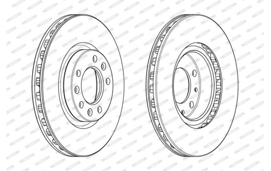 Bromsskiva PREMIER DDF2401C-1 Ferodo, bild 2