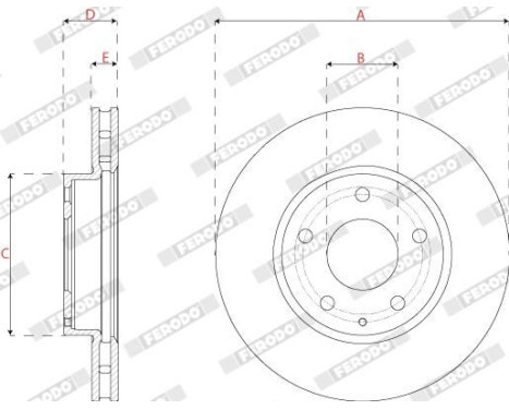 Bromsskiva PREMIER DDF2532C Ferodo, bild 3