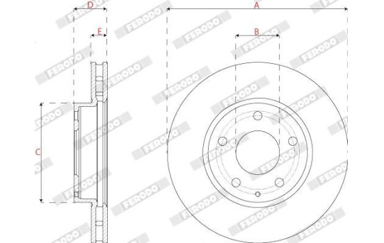 Bromsskiva PREMIER DDF2532C Ferodo, bild 3
