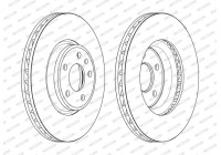 Bromsskiva PREMIER DDF2596C-1 Ferodo