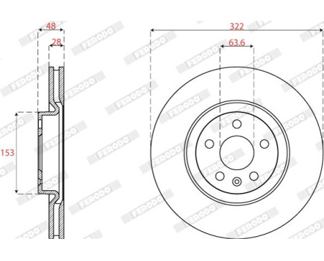 Bromsskiva PREMIER DDF2693C Ferodo