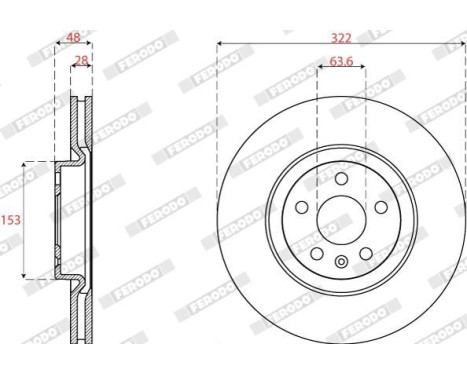 Bromsskiva PREMIER DDF2693C Ferodo