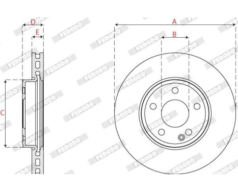 Bromsskiva PREMIER DDF2760C Ferodo, bild 3