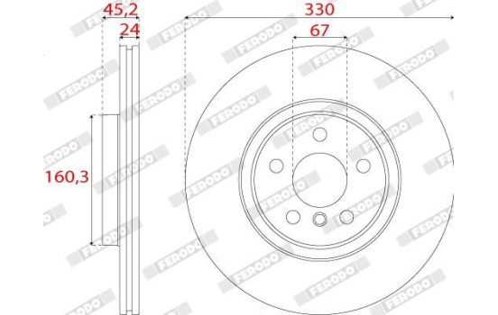 Bromsskiva PREMIER DDF2762C Ferodo, bild 2