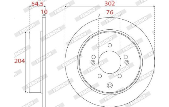Bromsskiva PREMIER DDF2772C Ferodo, bild 2