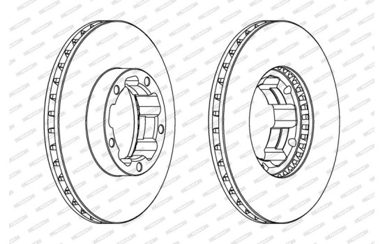 Bromsskiva PREMIER DDF668 Ferodo, bild 2