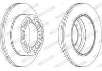 Bromsskiva PREMIER FCR340A Ferodo