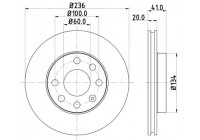 Bromsskiva PRO 8DD 355 100-821 Hella