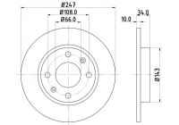 Bromsskiva PRO 8DD 355 100-841 Hella
