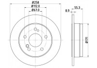 Bromsskiva PRO 8DD 355 100-961 Hella