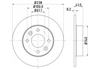 Bromsskiva PRO 8DD 355 101-221 Hella