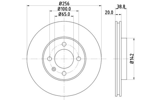 Bromsskiva PRO 8DD 355 101-321 Hella